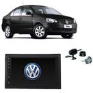 Kit Central Multimídia Polo Sedan Moldura Câmera de Ré