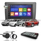 Kit Central Multimídia Universal Espelhamento Usb Mp5 2 Din Bluetooth Câmera de Ré Fiat Palio Siena Strada Weekend 1996 a 2005 Moldura Cinza