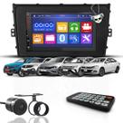 Kit Central Multimídia Universal Espelhamento Usb Mp5 2 Din Bluetooth Câmera de Ré Vw Volkswagen Nivus Polo Taos T-Cross Virtus Moldura Preta