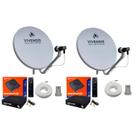 Kit Century Midiabox B7 Receptor Digital Antena Ku LNBF Cabo 15 m