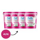 Kit Cera Depil Bella Hidrossolúvel Pink Pitaya 1,3kg 4/Un