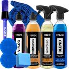 Kit Cera Liquida Blend Spray Vonixx limpador Higicouro Shampoo Neutro VFloc Hidratante Hidracouro