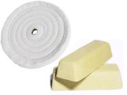 Kit Cera Para Encerar Madeira Clara Com Roda Algodão 10 cm