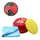 Kit Cera Triple Paste Wax 100g Autoamérica + Pano Microfibra + Aplicador