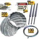 Kit cerca cortante concertina farpada 30cm - completo 50m