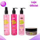 Kit Cereja Natucorpo Completo - Body Splash 250ml + Hidratante 250ml + Sabonete Líquido 250ml + Esfoliante 170g
