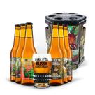 Kit Cerveja Artesanal Roleta Russa c/ 6 Long Necks 355ml + Copo + Bracelete