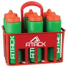 Kit Cesta com 6 Squeezes Atack Válvula Automática Esportes Hidratação