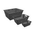 Kit Cesta One 3 Peças Preto 99359/2008- Coza