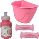 Kit Cestinha Garrafinha Punho Bicicletas Infantil Do Aro 12