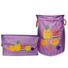 Kit Cesto Infantil e Organizador Multiuso Tecido Menina