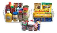 Kit Cesto Organizador De Cozinha Geladeira Armário 3 Peças
