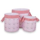 Kit Cesto Organizador Infantil Ovelhinha Rosa