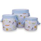 Kit Cesto Organizador Infantil Safari Azul