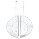 Kit cesto para fritura meia lua 26cm esquerdo e direito malha aberta