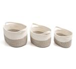 Kit Cestos duo cordas com alças 3pcs - Oikos