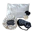 Kit Cetim Aromá Fronha de Cetim, Touca, Máscara de Dormir e Scrunchies