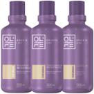 Kit Cevada Absolut 1 Shampoo 1 Condicionador 1 Leave In 500ml Oriente Life