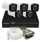 Kit Cftv 05 Cameras Segurança Full Hd 1080p 2mp Dvr Intelbras full hd S/ HD