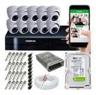 Kit Cftv 10 Câmeras Segurança Dome Dvr Mhdx 1116 Intelbras