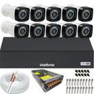 Kit Cftv 10 Câmeras Segurança Full Hd infravermelho Dvr Intelbras 1116c