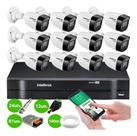 Kit Cftv 12 Câmeras 1120b Hd 720p Dvr Intelbras Mhdx 1216 Kit Cftv 12 Câmeras 1120b Hd 720p Dvr Intelbras Mhdx 1216