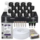 Kit Cftv 16 Câmeras de Segurança Dvr Intelbras 16ch + Hd 2tb