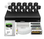 Kit Cftv 16 Câmeras Segurança Full 2mp Dvr Intelbras c/ Hd 1Tb