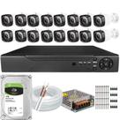Kit Cftv 16 Câmeras Segurança Infravermelho 20 Metros Dvr Multi Hd 16ch Acesso Remoto C/hd 1tb