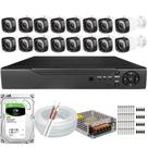 Kit Cftv 16 Câmeras Segurança Infravermelho 20 Metros Dvr Multi Hd 16ch Acesso Remoto C/hd 3tb Kit Cftv 16 Câmeras Segurança Infravermelho 20 Metros Dvr Multi Hd 16ch Acesso Remoto C/hd 3tb