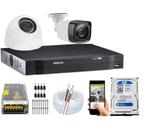 Kit Cftv 2 Câmeras Bullet-dome 720p + Dvr Intelbras 4 Canais C/Hd 500Gb
