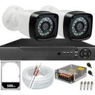 Kit Cftv 2 Câmeras de Segurança 1080p 20m Dvr Full Hd 4ch Hd 500GB Completo