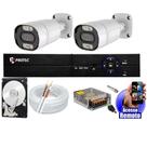 kit Cftv 2 Câmeras De Segurança Colorida Dia Noite Full Color 1080p Dvr 4 Canais Cabo E Hd Completo