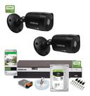 Kit Cftv 2 Cameras de Segurança Vhd1220b Black Hd 720p Dvr Mhdx c/hd 1tb