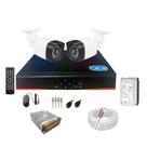 Kit CFTV 2 Câmeras Full HD 2MP + DVR 04 Canais 1080P 6x1
