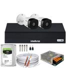 Kit Cftv 2 Cameras Full Hd Vhl 1220 Dvr Intelbras 3004c 5x1