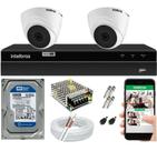 Kit Cftv 2 Câmeras Intelbras Dome 1120 D E Dvr Mhdx 4ch Kit Cftv 2 Câmeras Intelbras Dome 1120 D E Dvr Mhdx 4ch