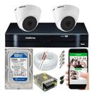 Kit Cftv 2 Câmeras Intelbras Dome Vhc 1120 D E Dvr Mhdx 1104 Kit Cftv 2 Câmeras Intelbras Dome Vhc 1120 D E Dvr Mhdx 1104