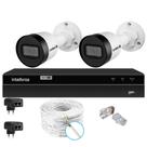 Kit Cftv 2 Câmeras Ip Intebras 1130b Poe Nvd Intelbras 1404