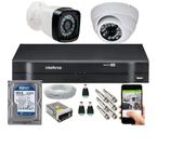 Kit Cftv 2 Câmeras Segurança Bullet/Dome Ir Dvr Mhdx Intelbras C/Hd Kit Cftv 2 Câmeras Segurança Bullet/Dome Ir Dvr Mhdx Intelbras C/Hd