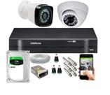 Kit Cftv 2 Câmeras Segurança Bullet/Dome Ir Dvr Mhdx Intelbras C/Hd