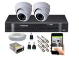 Kit Cftv 2 Câmeras Segurança Dome Ir Dvr Mhdx Intelbras S/Hd Kit Cftv 2 Câmeras Segurança Dome Ir Dvr Mhdx Intelbras S/Hd