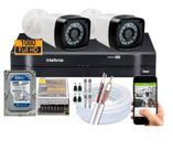 Kit Cftv 2 Câmeras Segurança Full Hd 1080p Dvr Intelbras HD 160gb