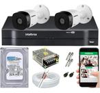 Kit Cftv 2 Câmeras Segurança Intelbras Hdcvi E Dvr Mhdx Multi Hd
