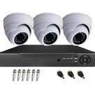 Kit Cftv 3 Câmeras Infravermelho Segurança Full HD 20m Dvr Full Hd 4 Ch