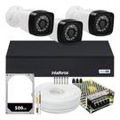 Kit Cftv 3 Cameras Segurança 1080p Full Hd Dvr Intelbras 4ch Kit Cftv 3 Cameras Segurança 1080p Full Hd Dvr Intelbras 4ch