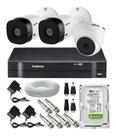 Kit Cftv 3 Câmeras Segurança 1mp Intelbras Dvr Mhdx1104 E Hd