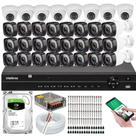 Kit Cftv 32 Câmeras de Segurança HD Dvr Intelbras Mhdx Full Hd c/hd 3TB