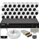 Kit Cftv 32 Câmeras Intelbras 1120 D Dvr 32 Canais MHDX 1232 Hd 3TB
