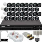 Kit Cftv 32 Câmeras Segurança Full Hd Dvr Intelbras 32ch Hd 3Tb Kit Cftv 32 Câmeras Segurança Full Hd Dvr Intelbras 32ch Hd 3Tb